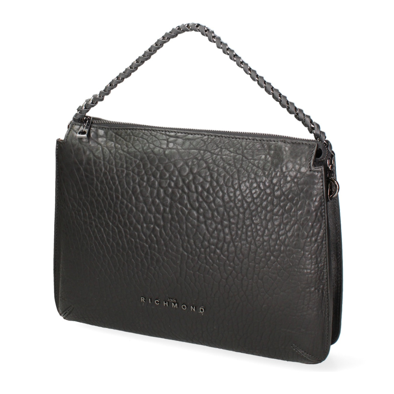 Borsa a spalla da donna Made in Italy - Corvus Plus - Vera pelle - 34.0 x 27.0 x 9.0 cm