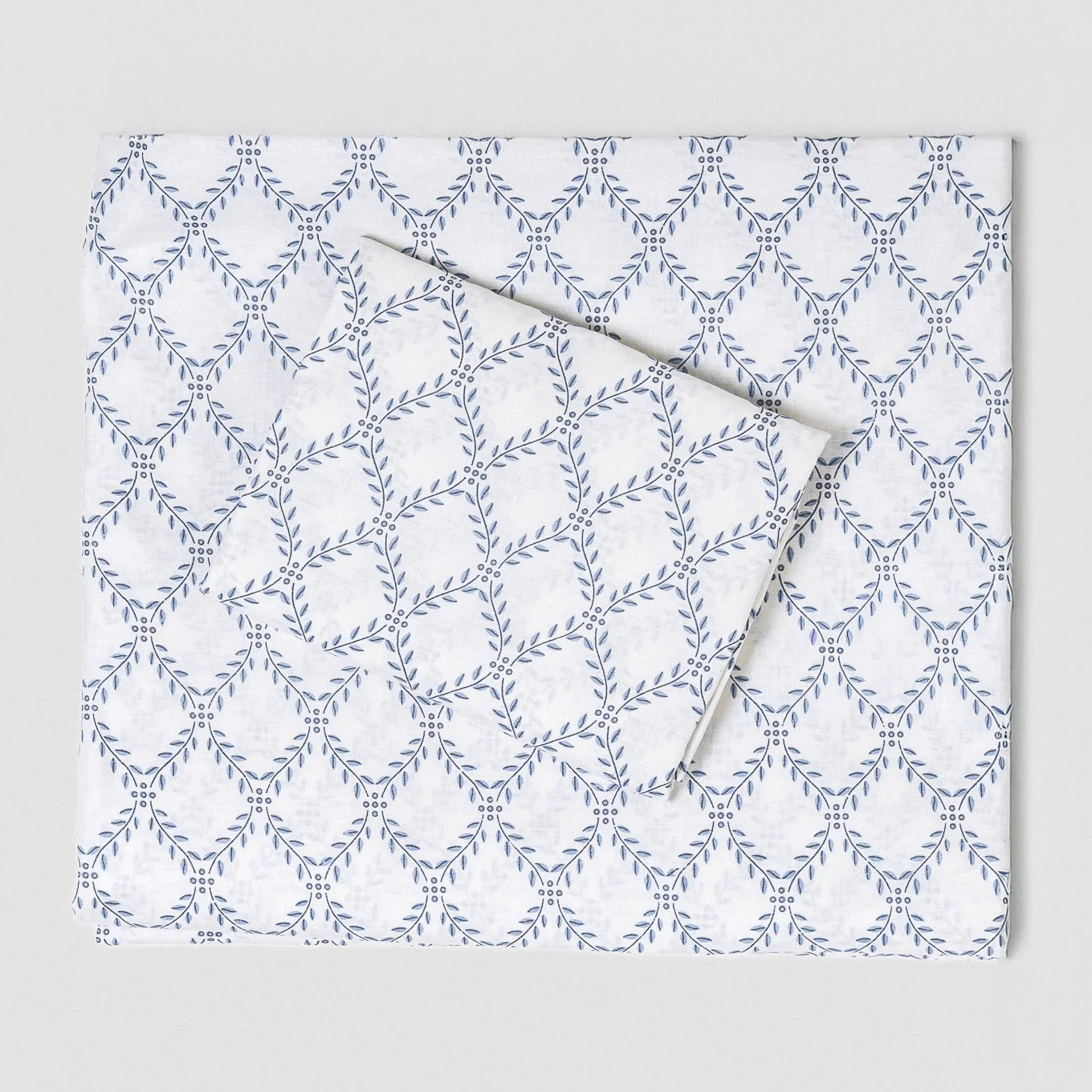 Set di lenzuola in cotone 100% picota indigo