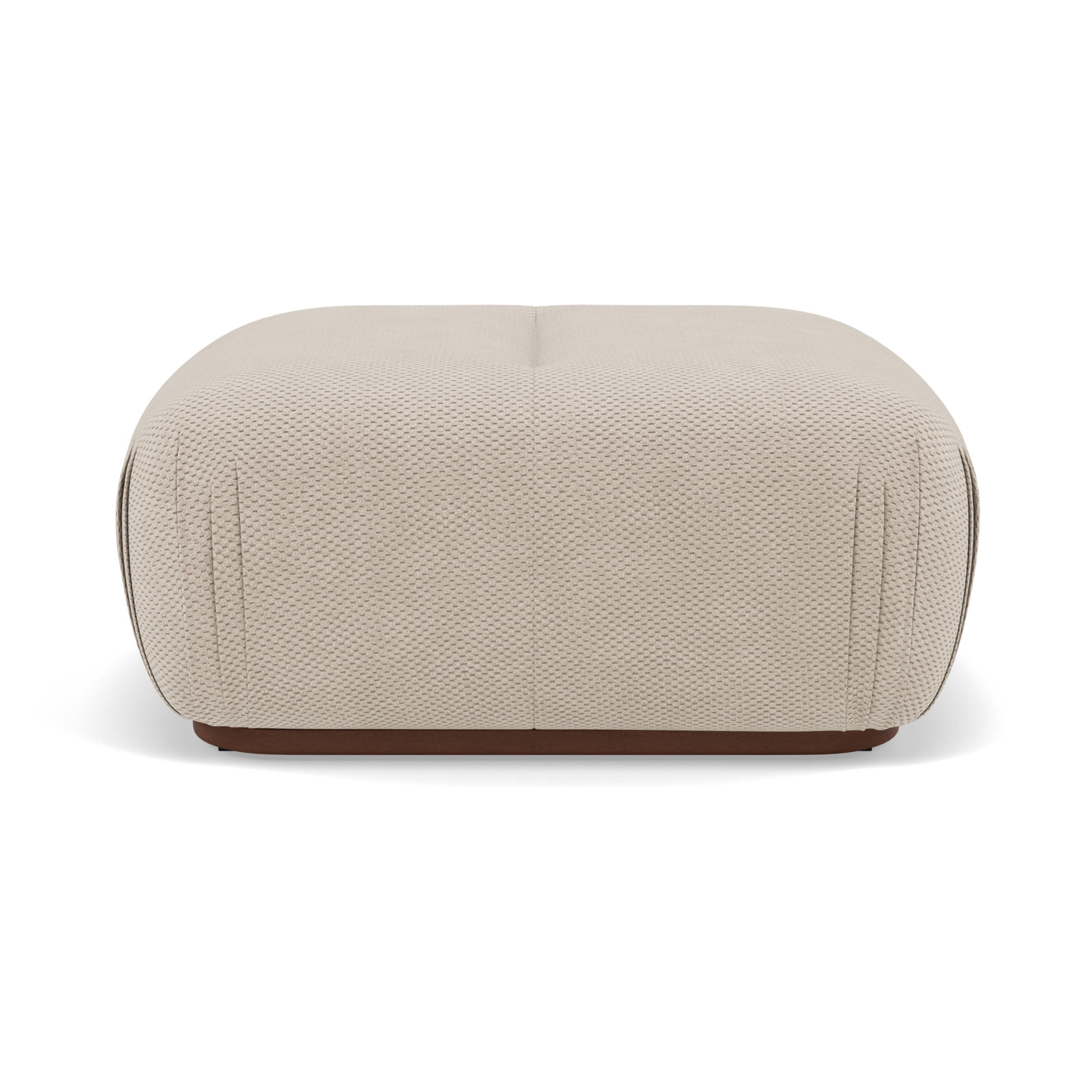 Penelope - pouf en velours texturé - Beige