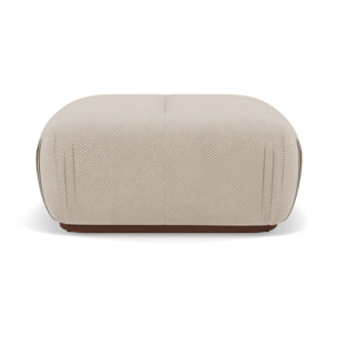 Penelope - pouf en velours texturé - Beige