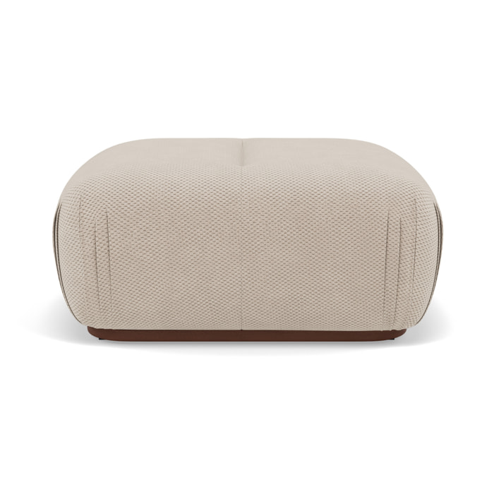 Penelope - pouf en velours texturé - Beige