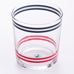 Set 2pzs vasos de cristal a rayas 345ml el ganso