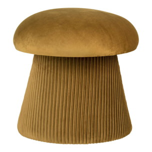 Pouf Hampton in velluto ocra forma fungo ø39 cm