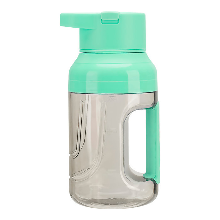 Batidora eléctrica recargable portátil de 1.500ml con 8 cuchillas de acero, vaso medidor, apertura cubierta para beber y batería de 1.500mAh.