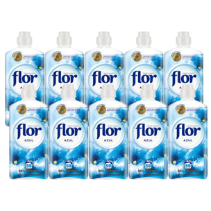 Flor Azul Suavizante para la Ropa, pack de 590 lavados (10botellas x 59 lavados)