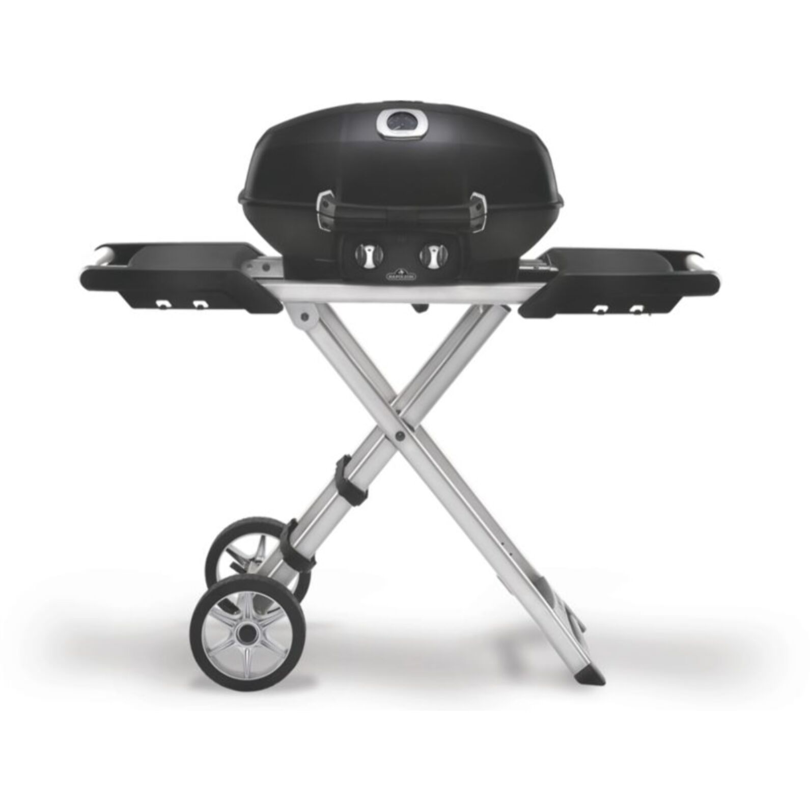 Barbecue gaz NAPOLEON Travel Q Pro noir 2brûleurs sur chariot pliant, 54x37 cm