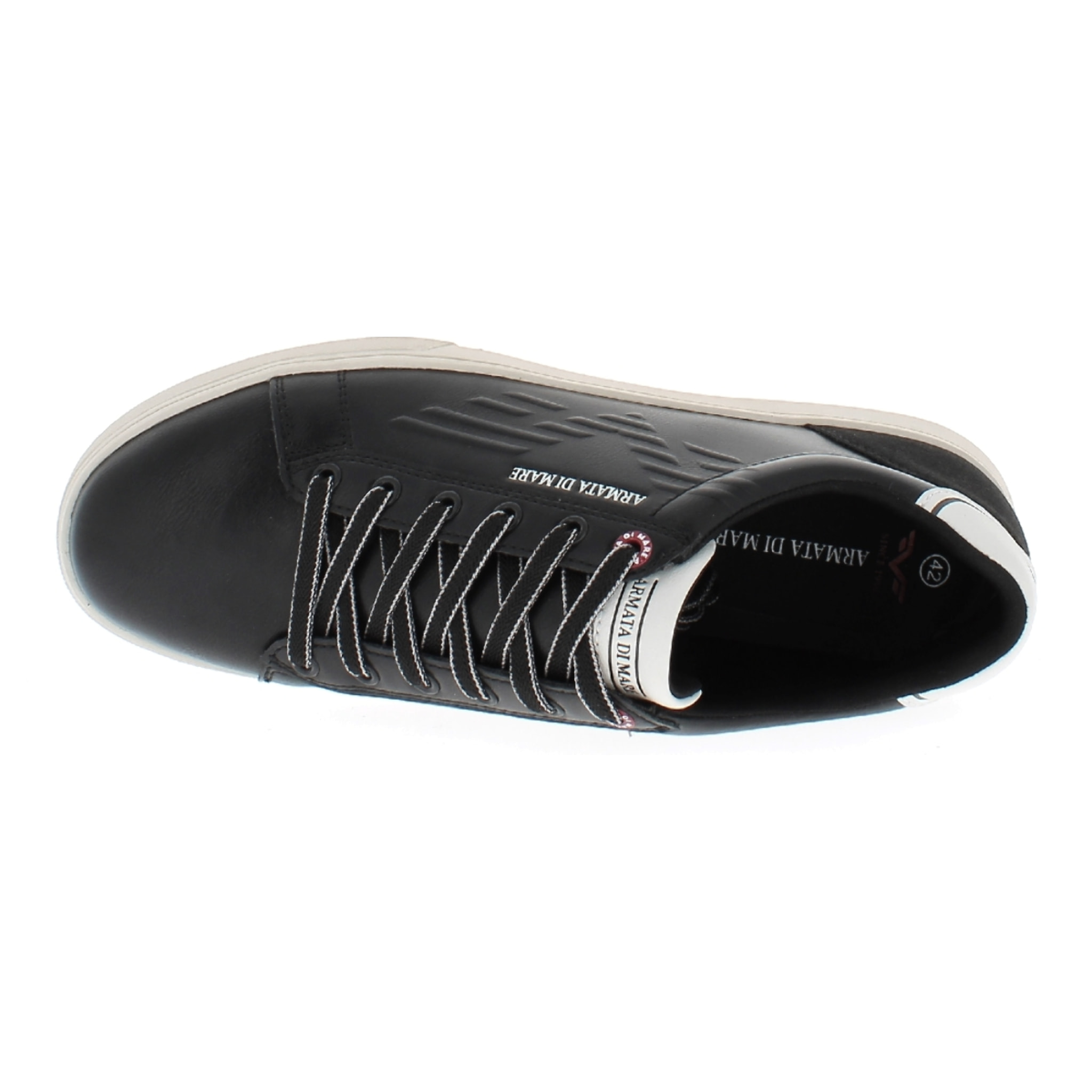 Armata di Mare Scarpe Uomo Court Sneakers Casual con Soletta Rimovibile in Memory Foam AMU W24M604 Black