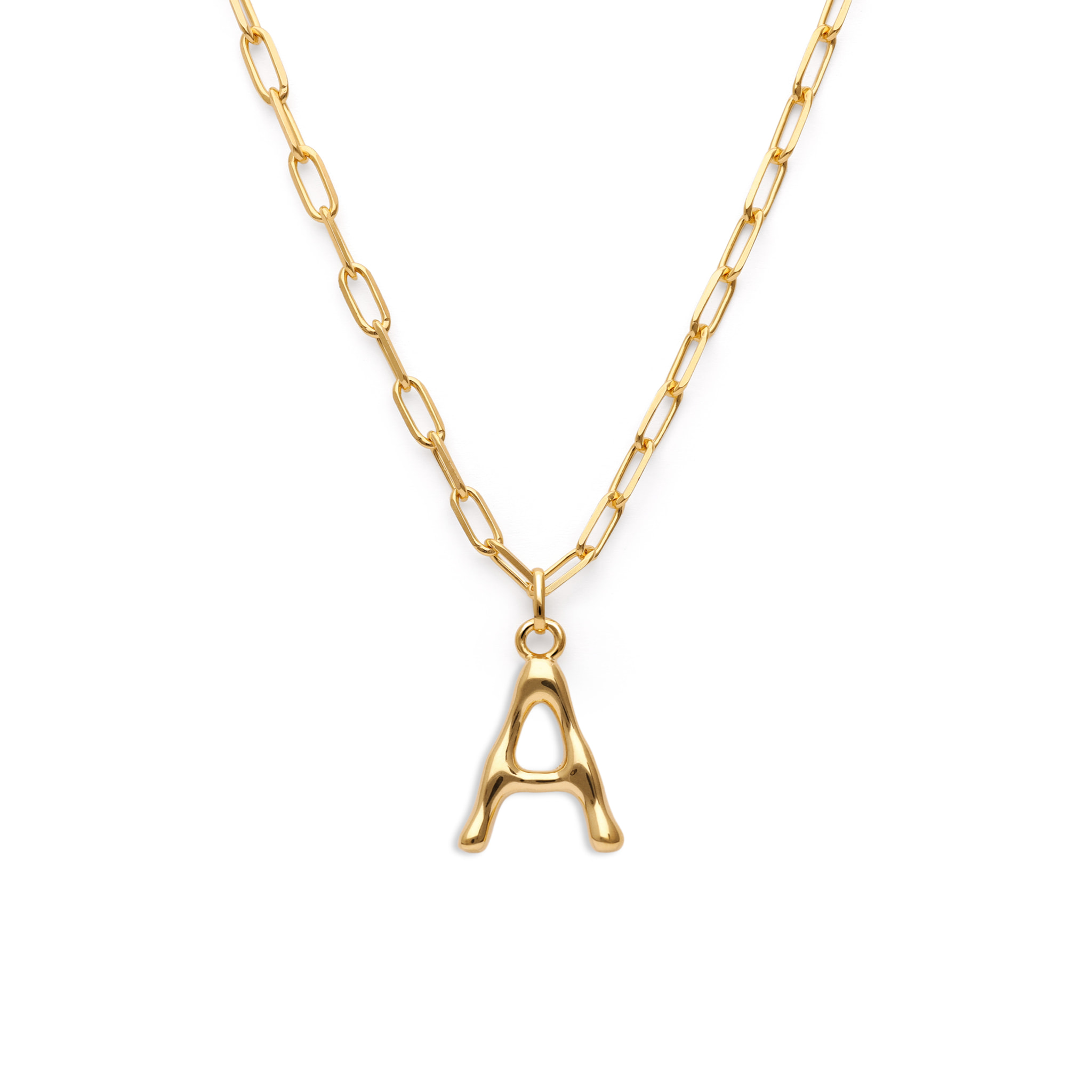 Collar Personalizado Chic Letter XL Acero Baño Oro