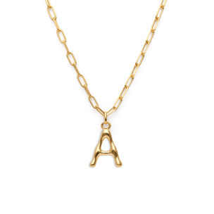 Collar Personalizado Chic Letter XL Acero Baño Oro