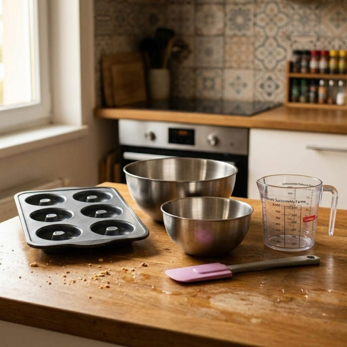 Set de 5 ustensiles de pâtisserie moule à gâteaux 2 bols spatule pâtisserie et verre doseur Silicone fibre de verre Silicone fibre de verre Zenker  Silicone fibre de verre