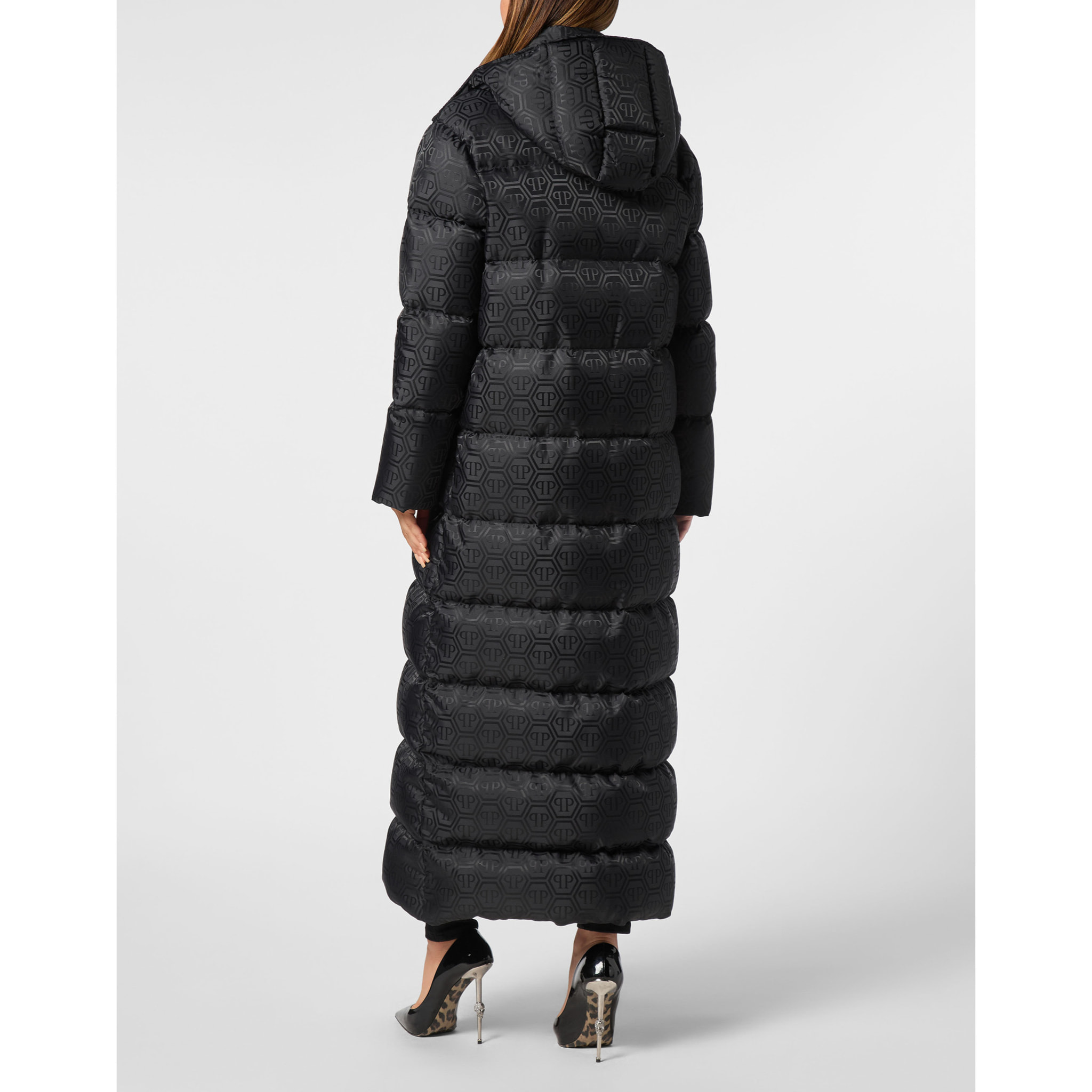 PHILIPP PLEIN Long Down Jacket MONOGRAM