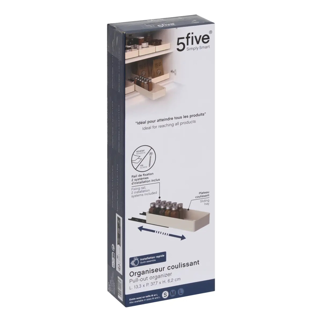 Organiseur coulissant Stora L37,7cm beige