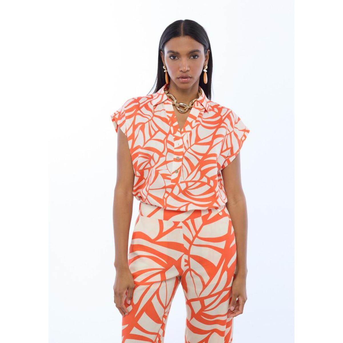 Culotte con stampa foglie