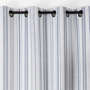 Rideau extérieur déperlant rayé - Bleu