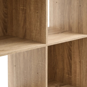 Étagère 8 cases "Mix N' Modul" effet chêne naturel