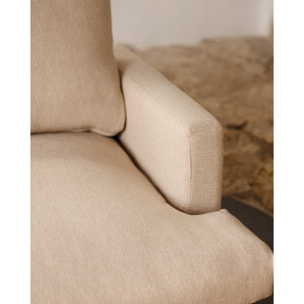 Sillón tono beige de 105cm Alto: 85 Largo: 108 Ancho: 105