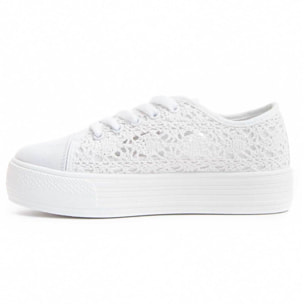 Sneakers de plataforma - Blanco - Altura: 3 cm