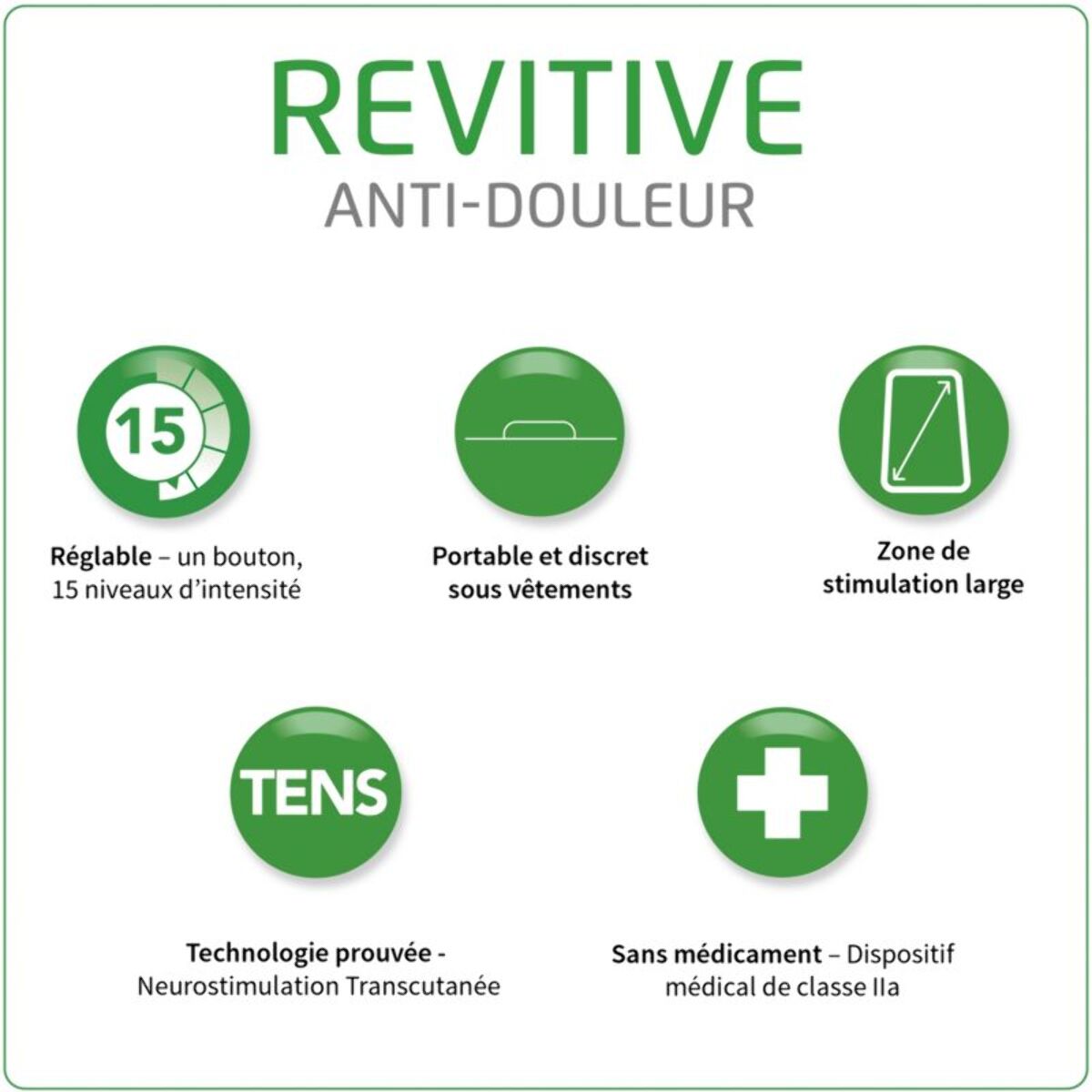 Electrode REVITIVE Anti douleur pack de rechange