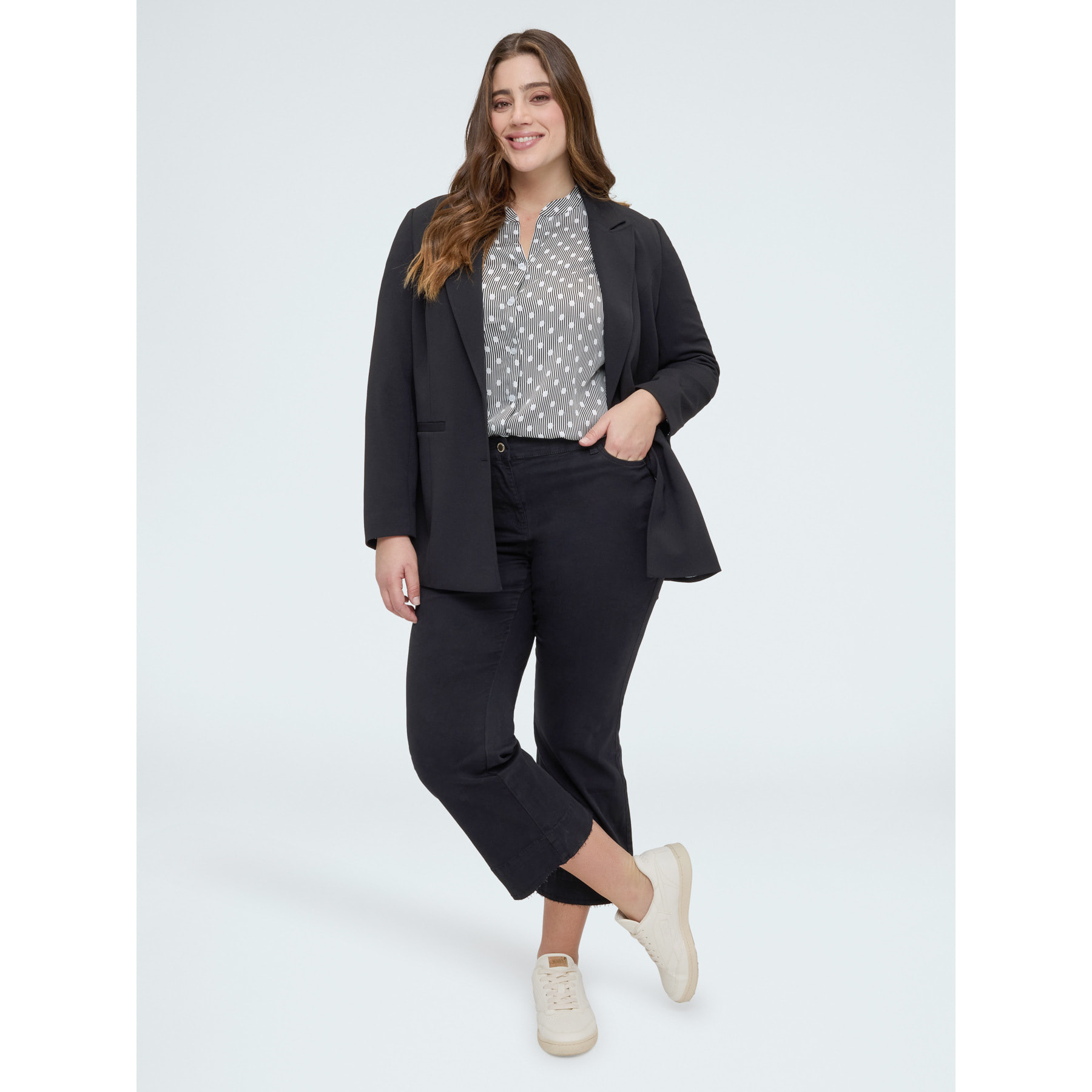 Fiorella Rubino - Pantalones Kick Flare acampanados de algodón - Negro