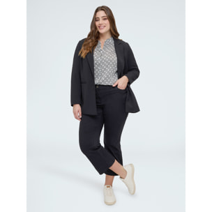 Fiorella Rubino - Pantalones Kick Flare acampanados de algodón - Negro