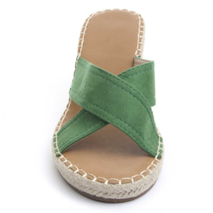 Sandalias de Cuña - Verde - Altura: 7 cm