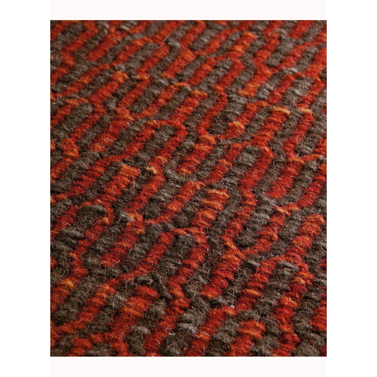Tapis kilim fait main en laine motif faux uni REBI