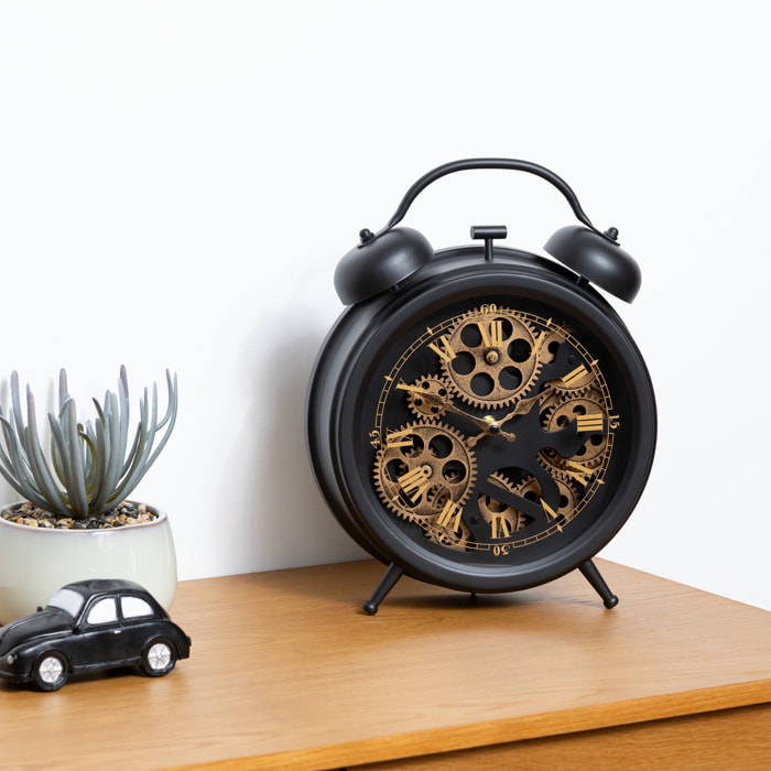 Horloge à poser - verre - noir - H41 cm