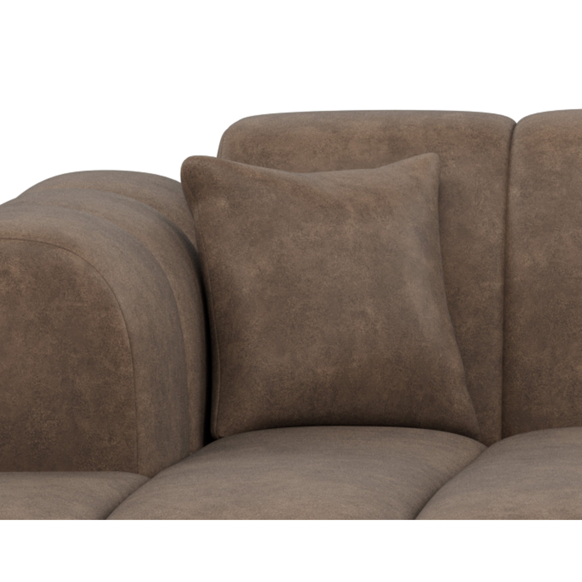 Curtis - canapé d'angle gauche 4 places en simili - Taupe