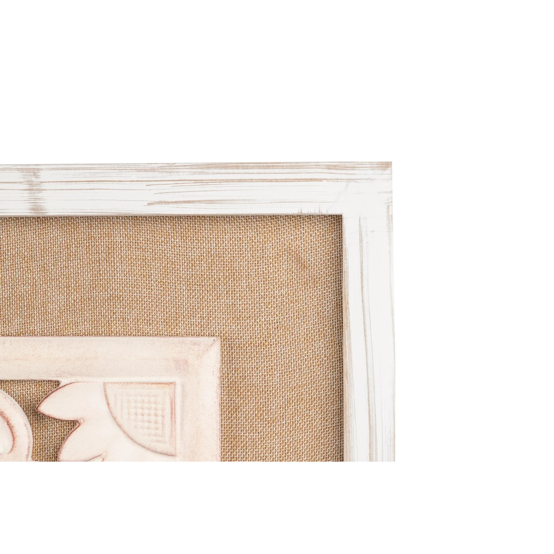 Cuadro Talla Madera / Lino 80x3x80 Cm