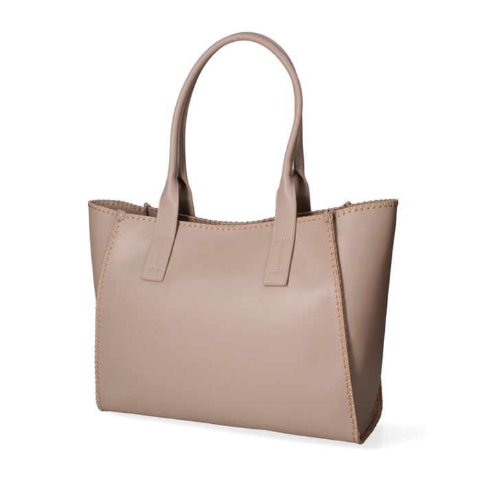 Borsa a spalla da donna 100% recycled leather 100% recycled leather 40x28x12 cm