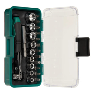 Kit Tournevis Clipsable 23 Pièces Vert