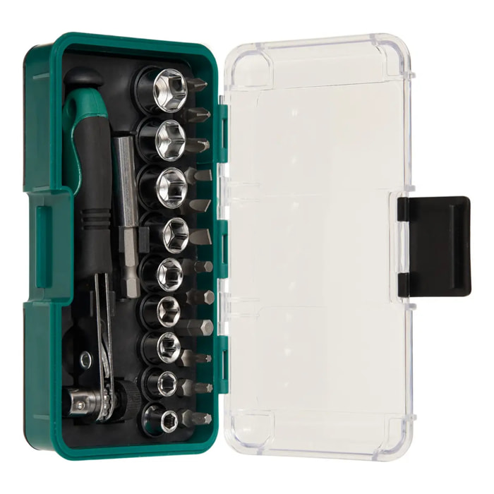 Kit Tournevis Clipsable 23 Pièces Vert