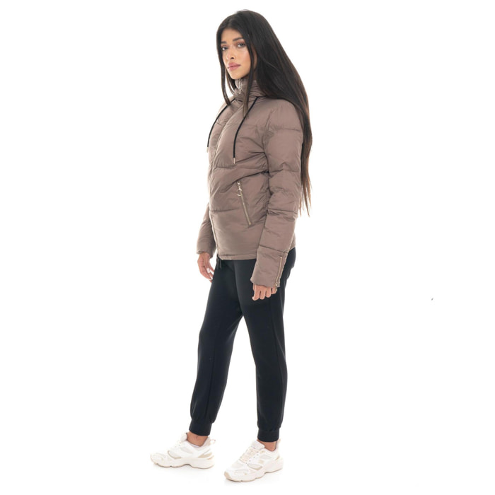Chaqueta de plumas con capucha para mujer Leone 1947 Chic Tones