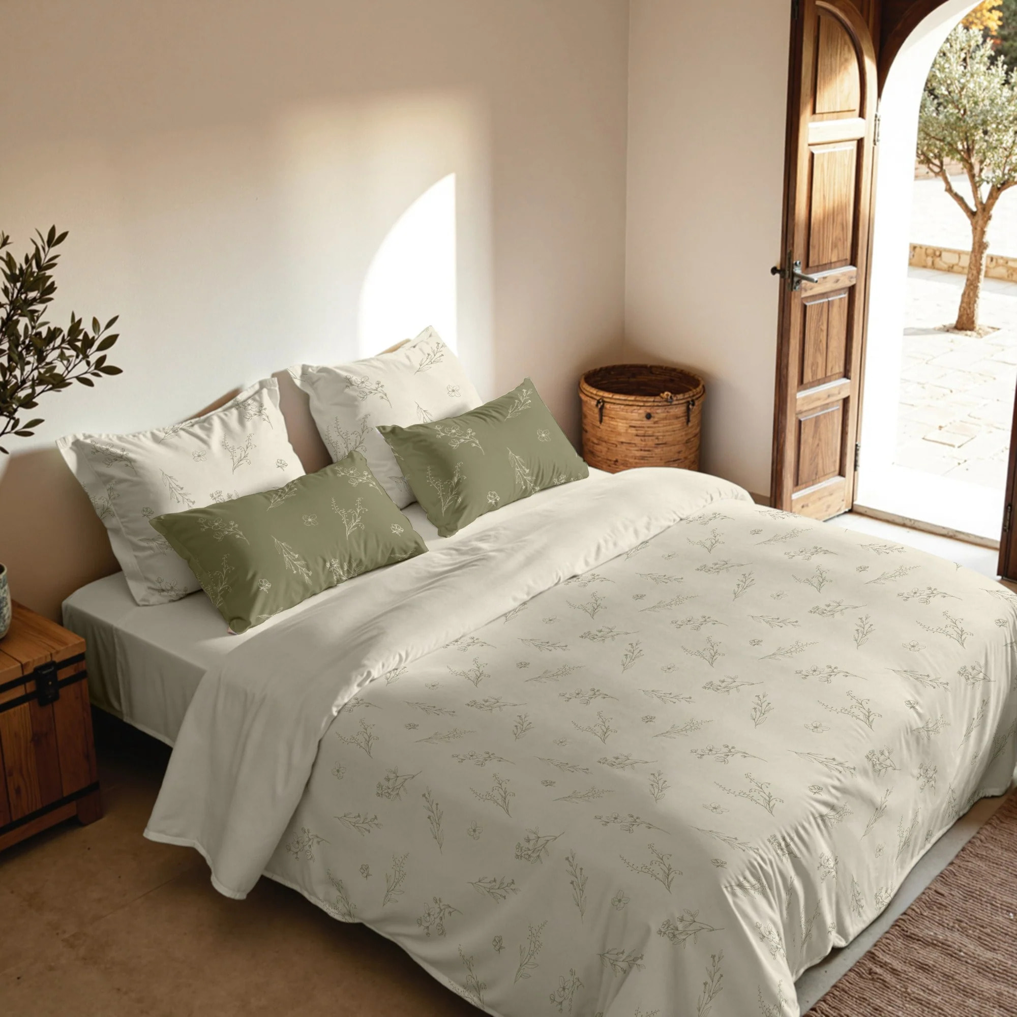 Housse de couette 100 % coton 80 fils Orba