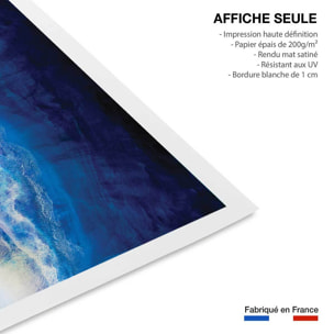 Poster bleu glacier Affiche seule