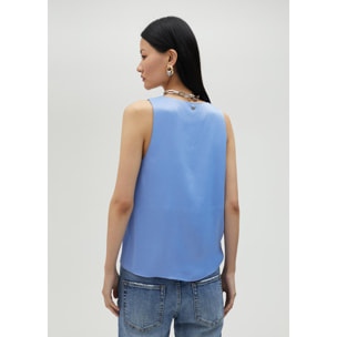 Top basic con spalline