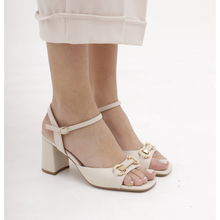 SANDALO MORSETTO CHOCOLA' PANNA