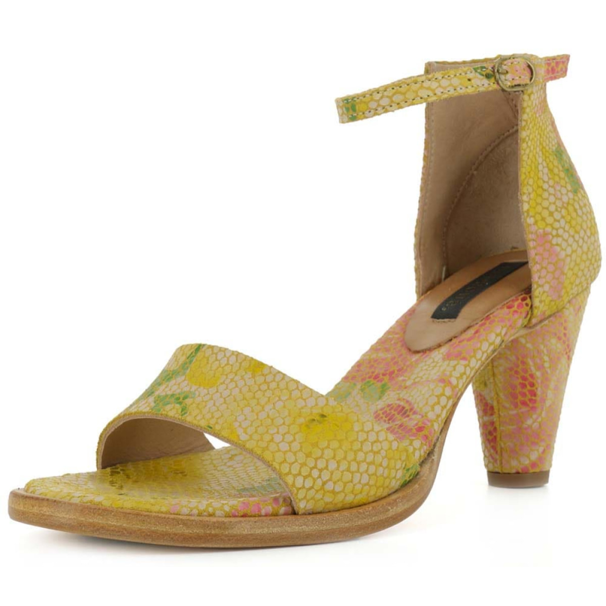 Sandalias con tacón S990 FANTASY FLORAL YELLOW / MONTUA color Floral yellow