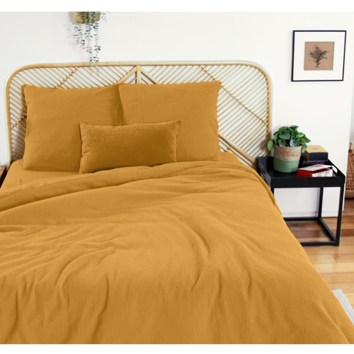 Parure housse de couette 3PCS en Gaze de coton 57 fils - MIEL