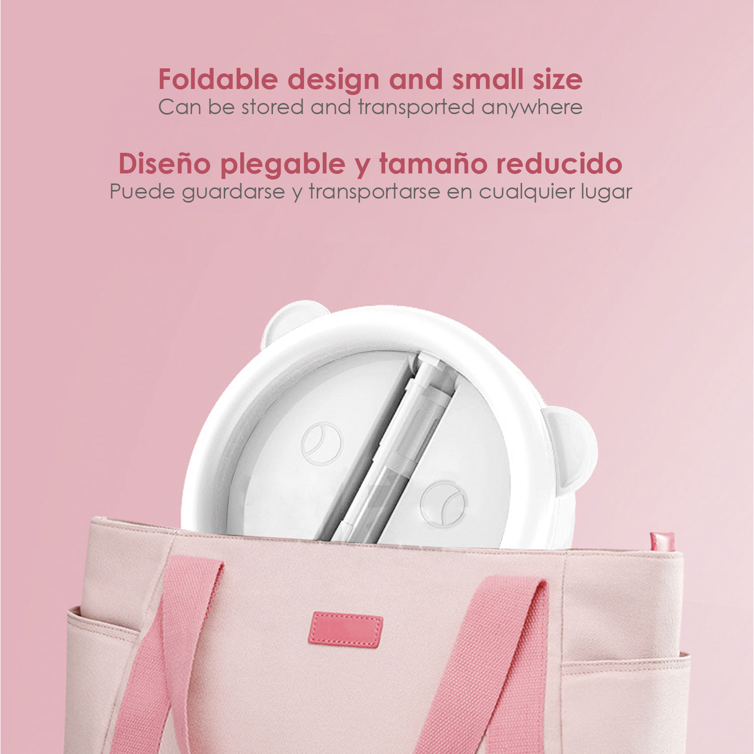 Anello luminoso a LED da studio da 10,8 pollici, pieghevole ed estensibile con supporto per smartphone.
