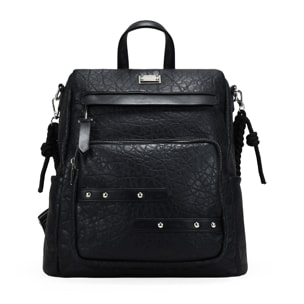 Mochila antirrobo negra con bolsillos