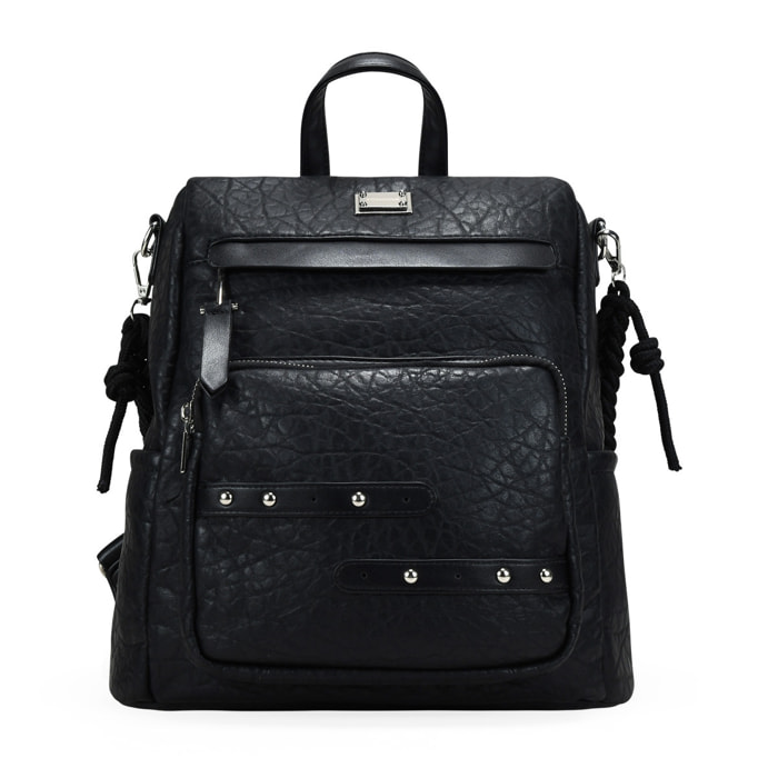 Mochila antirrobo negra con bolsillos