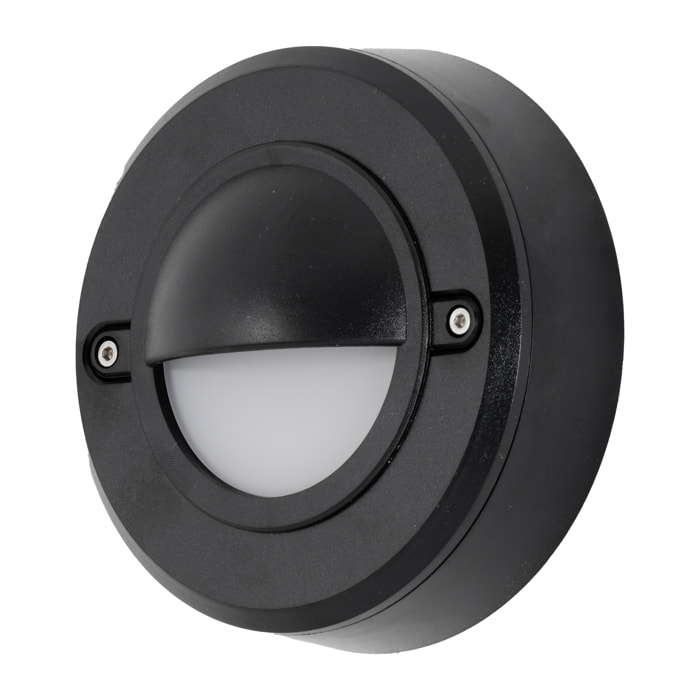 FORLIGHT Mita Aplique exterior con luz led en blanco cálido 3000K en color negro