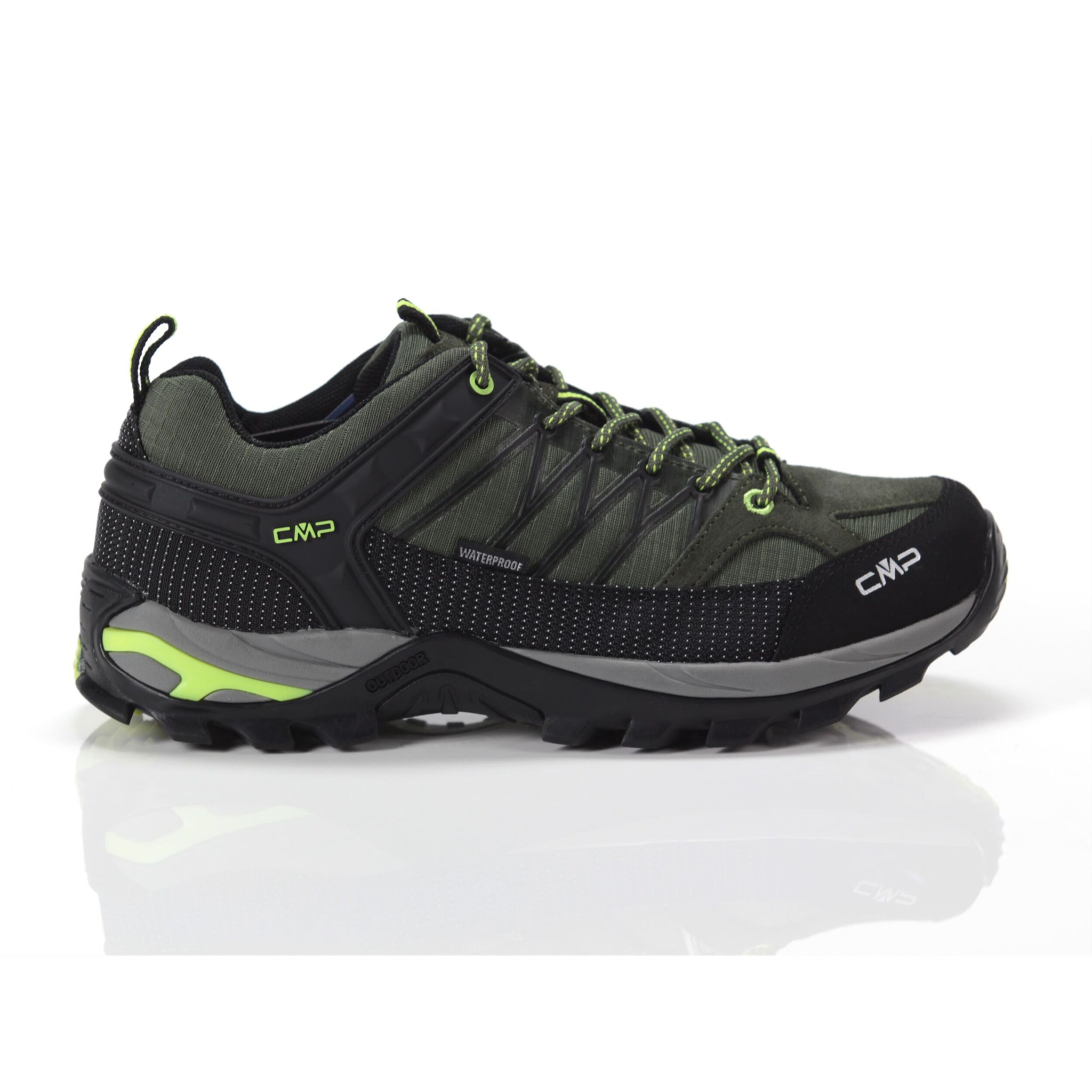 Sneakers CMP Rigel Low Trekking Wp Jungle Yellow Fluo Verde