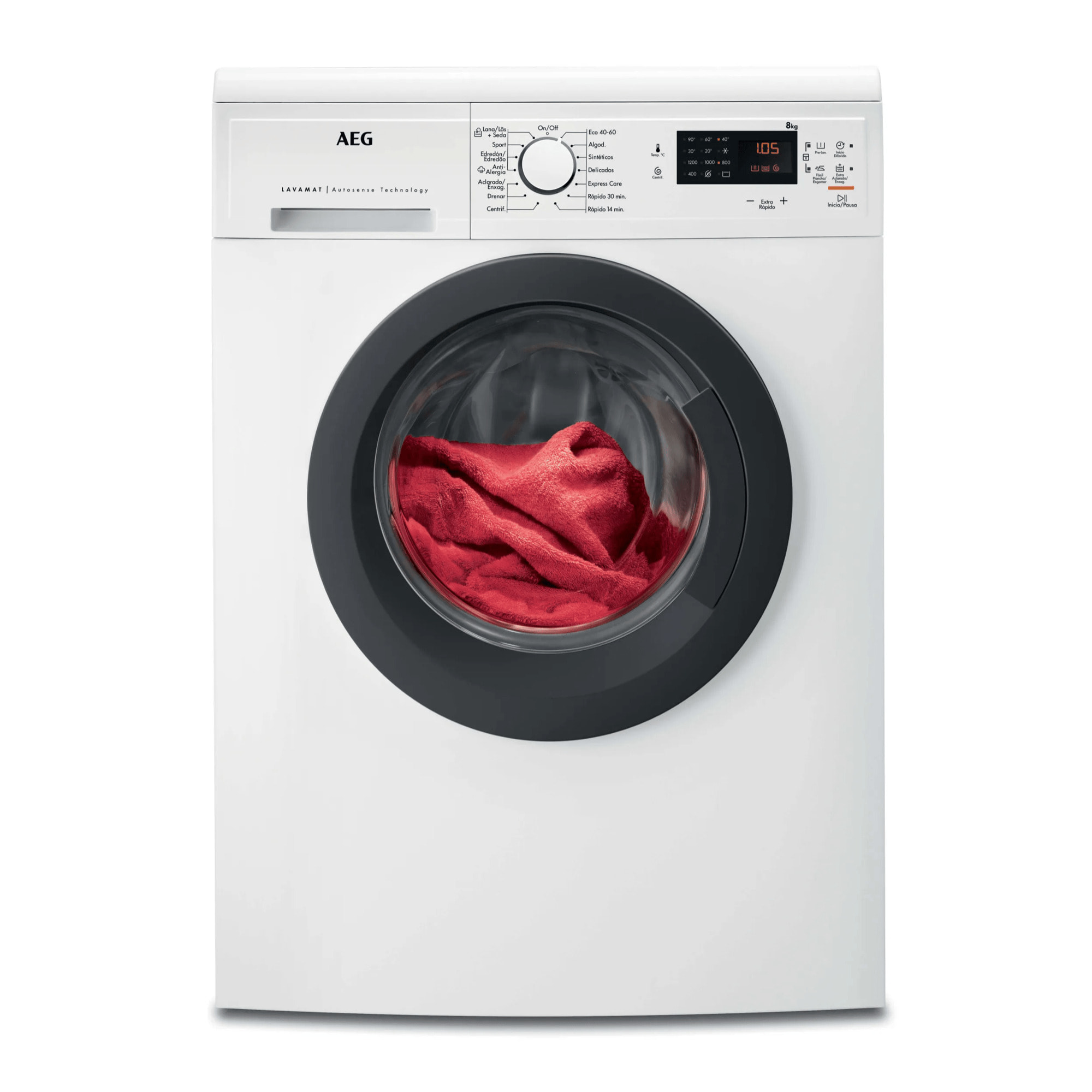 AEG Lavadora de libre instalación de 8.0 kg LFA5I82RE