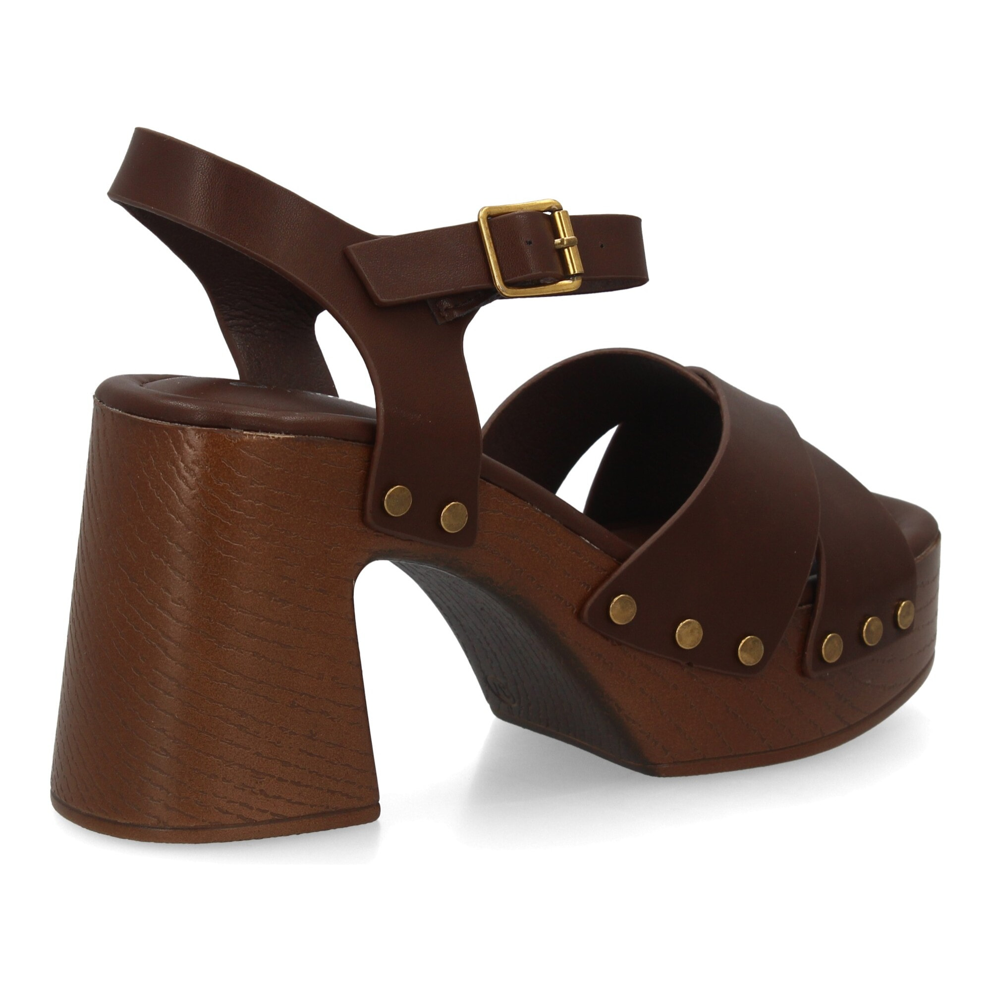 Sandalia plataforma tacón ancho para mujer