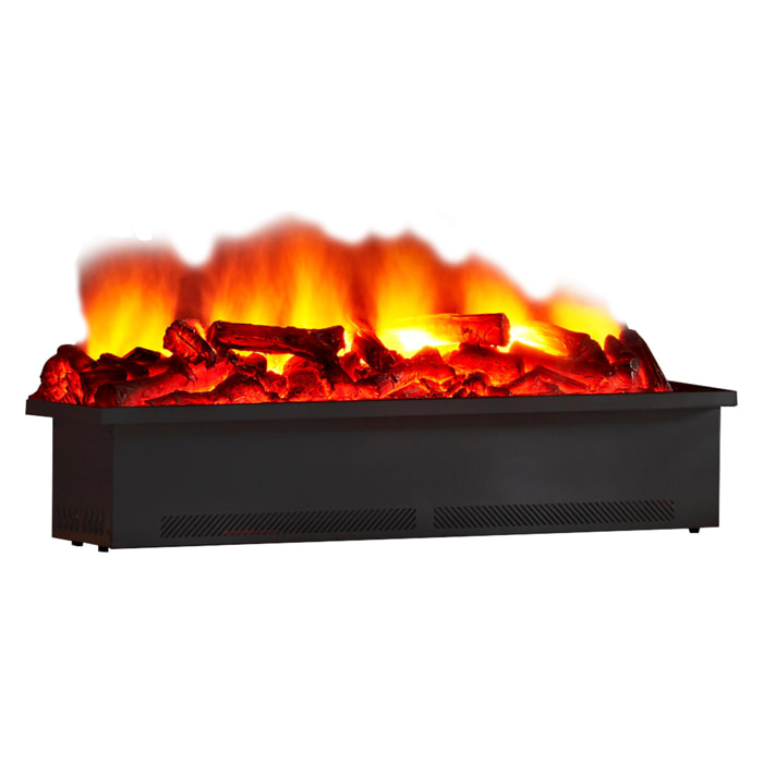 Cheminée décorative avec flamme simulée et bûches