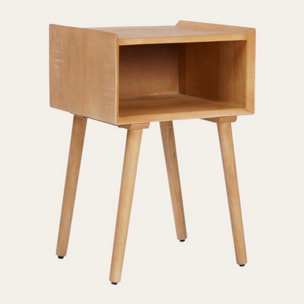 Table de chevet Malika -bois massif de mangue-couleur catuai 40 x 61 x 38 cm