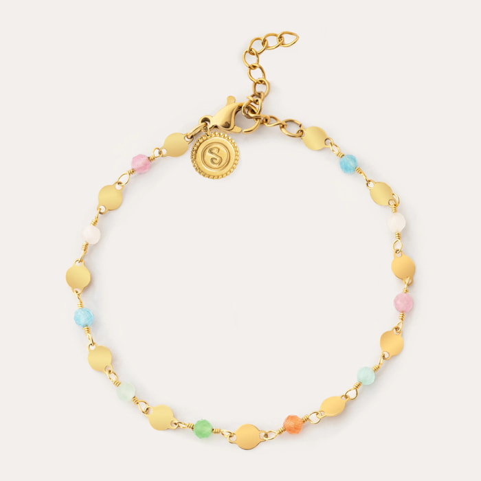 Bracciali Crystal Sun in Acciaio Placcato Oro