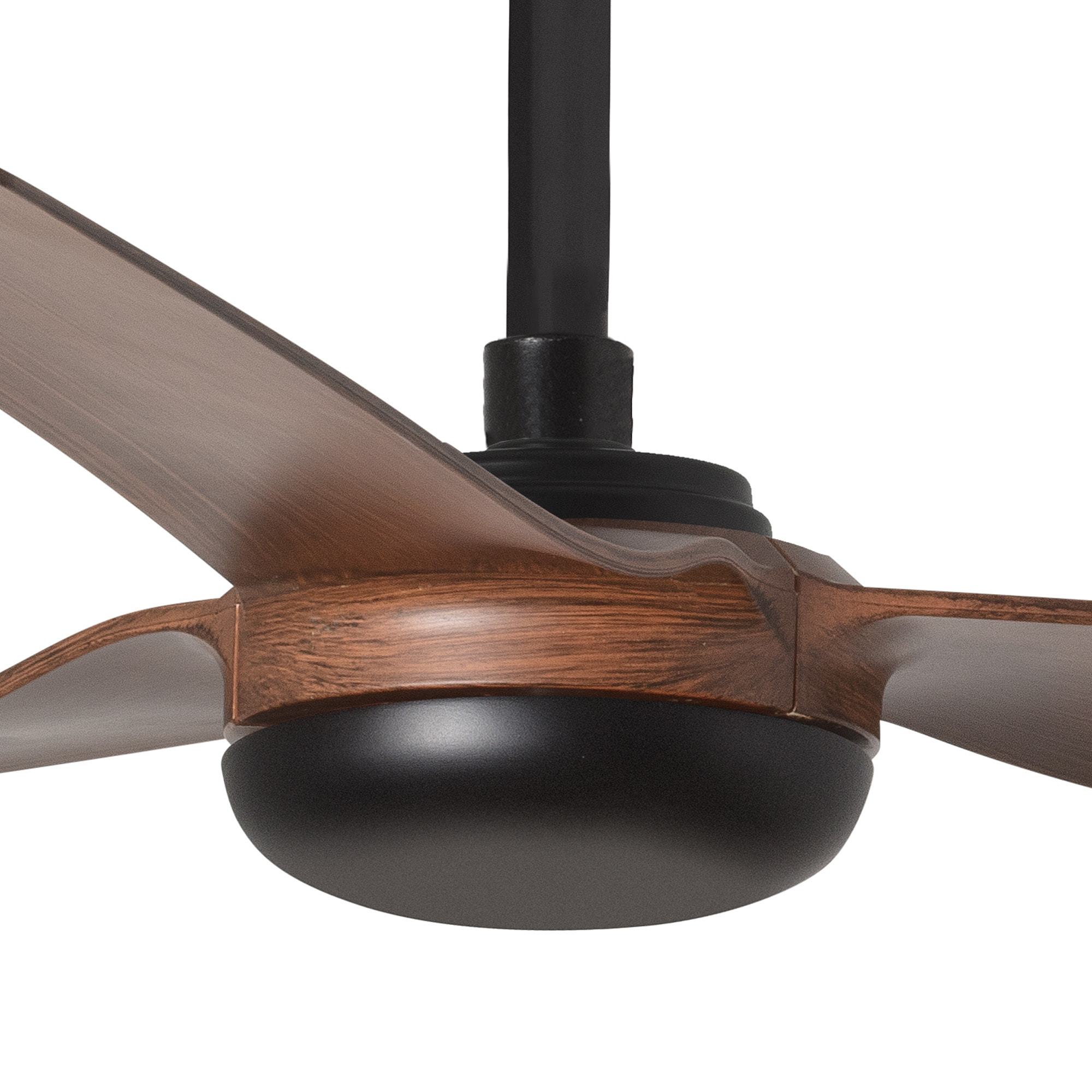 PUNT M Ventilateur noir/bois foncé DC